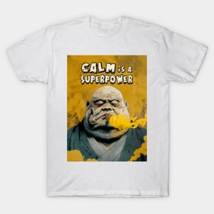 Puff Sumo: Calm is a Superpower with smoky burnt orange smoke T-Shirt